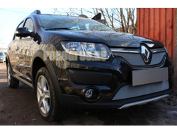 Защита радиатора Renault Sandero Stepway 2014-2018 chrome низ