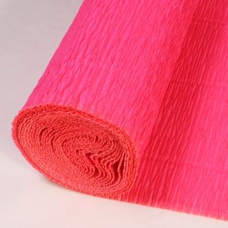 Гофрированная (креп) бумага 180 гр, Италия, цвет розовый, №551