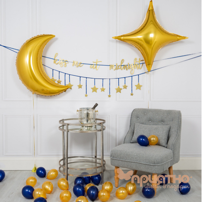 СЕТ ИЗ ВОЗДУШНЫХ ШАРИКОВ "ЛУНА И ЗВЁЗДЫ"