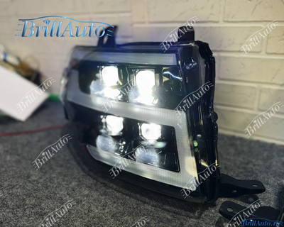 Фары Mitsubishi Pajero 4 2006-2025 тюнинг 4 линзы