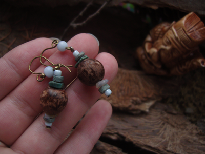 Благотворительность. Серьги "Лес и Туман"