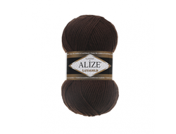 Пряжа Lana gold Alize  (Лана голд Ализе)  49% шерсть, 51% акрил. 100 г, 240 м цвет  шоколад  26