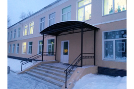 Навес для входа. г.Пермь, ул.Ленина