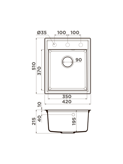 Мойка OMOIKIRI DAISEN 42