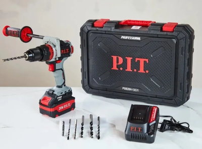 Дрель бесщеточная аккумуляторная P.I.T. PSB20H-13C/1 X-DRIVER