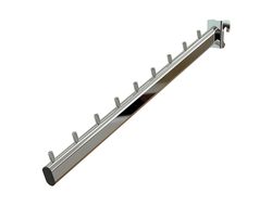 U4519 Кронштейн наклонный хром 9 штырьков на овальную трубу усиленный L=450 мм