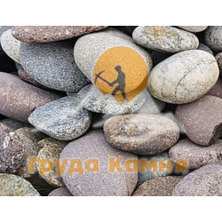 Галька плоская цветная речная, фракция 200-300 мм