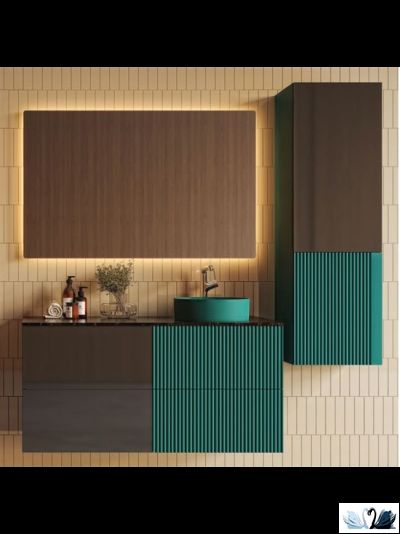 Раковина Creavit Loop LP145-00MT00E-0000 Ментол, сине - зеленая, матовая, диаметром 45 см