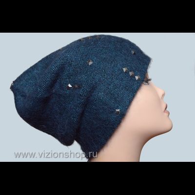 Шапка женская зима 2019 Vizio Италия 6112 CL синяя
