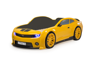 Кровать-машинка объемная (3d) EVO "Camaro" желтый