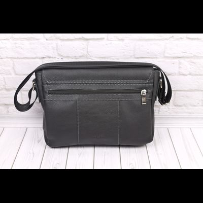 Кожаная мужская сумка Caltrano black (арт. 5067-01)