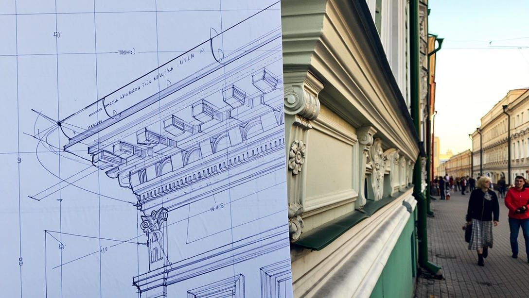 Согласование дизайн-проекта фасада с полиуретановой лепниной в Москомархитектуре.