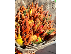 Букет из раков с сыром