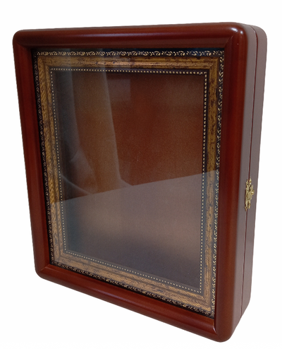 Киот "Антик" деревянный с багетной рамой "под золото" для иконы формата 17,5х21см