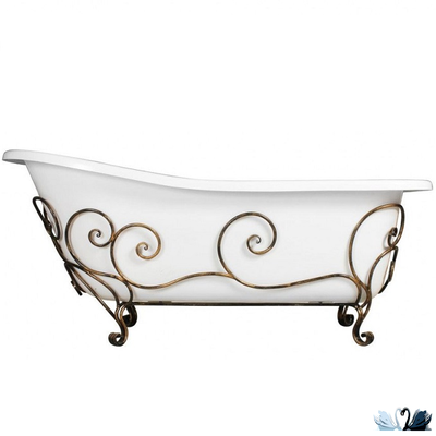 Ванна Эстет Царская 170 x 73 см отдельностоящая каменная