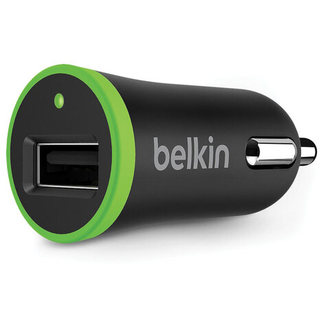 Зарядное устройство автомобильное BELKIN, кабель microUSB 1,2 м, выходной ток 1 A, черный, F8M711bt04-BLK