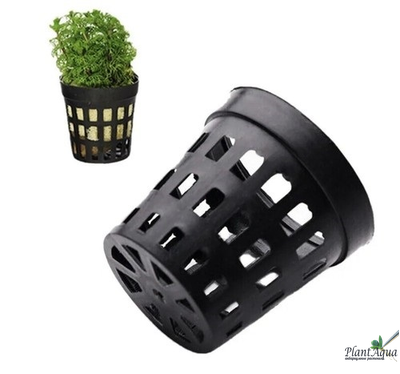 Горшочек пластиковый МИНИ для растений черный