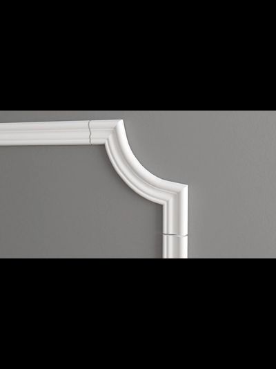 Угловой элемент DECOR-DIZAYN C1-DD400 к молдингу DD400, из дюрополимера, под покраску, 4шт
