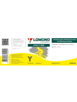 Чернила для широкоформатной печати Lomond LE122-Y-002