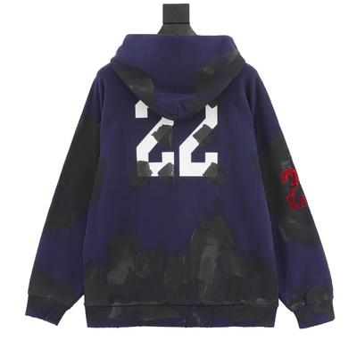 Толстовка Balenciaga Zip Hoodie Navy