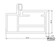 Алюминиевый короб для скрытых дверей Nevidimka - 2  (для гипсокортоновых стен открыванием на себя) RAL 9003
