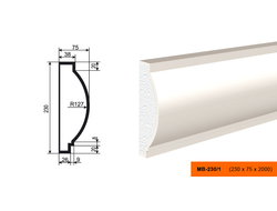 Фасадный молдинг из пенополистирола с покрытием LEPNINAPLAST (Лепнинапласт)  МВ-230/1