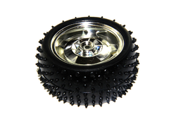 Комплект резиновых колес D-85мм, цвет серебристый, 4 шт