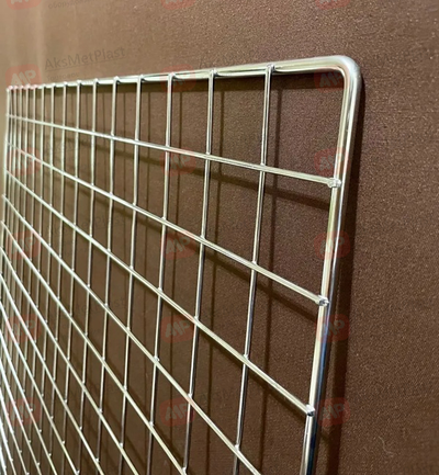 RD1500x400 Торговая решетка хромированная 1500x400 мм, 7x3 мм, 50x50 мм