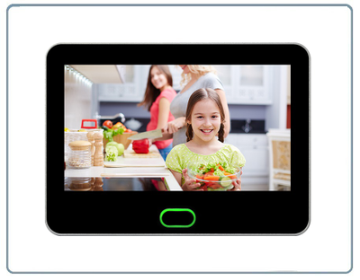 Автономный беспроводной надверный комплект (монитор 7" + панель вызова) с шлюзом LAN с DVR + модуль управления электронным замком, HD (Acebell)