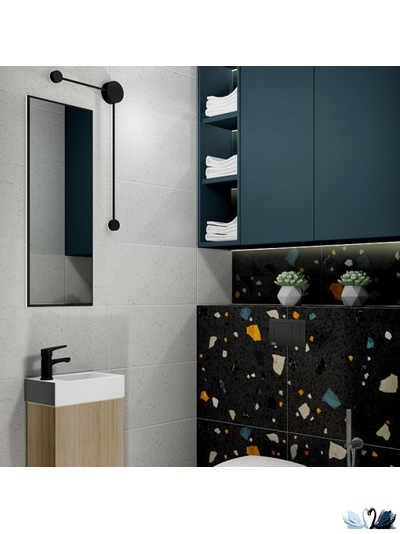 Керамогранит Creto Cray dark geometry 30 х 60 см