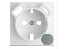 Накладка розетки с заземлением и зарядками USB, алюминий Logus 90 - Efapel 90630 TAL