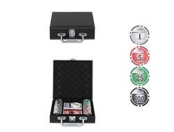 Набор для покера "Leather Black" на 100 фишек