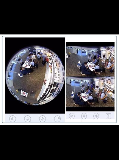 Потолочная- настенная WiFi видеокамера панорамная с DVR (fish_ufo_v380_B),  HD 960P