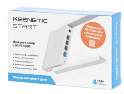 Keenetic Start KN-1112 802.11n, 300Мбит/с, 2.4ГГц, 3xLAN