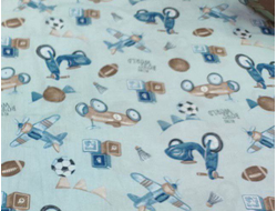 Наволочка на молнии к подушке Биосон U 340 хлопковый сатин рисунок Машинки