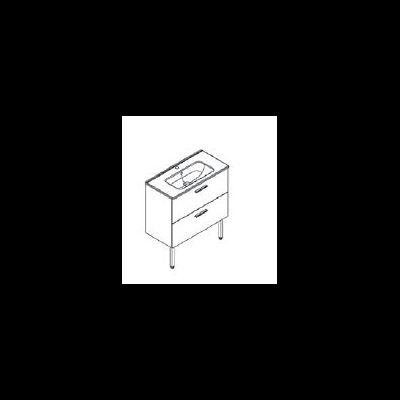 Комплект мебели VITRA MIA, 80 см, с ящиками, золотой дуб, 67273