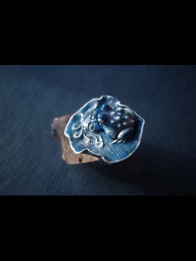 &quot;Сулу, Царевна Морской Пучины&quot;, кольцо-лягушка (скульптурная миниатюра)