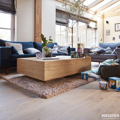 Паркетная доска Meister Дуб Рустик Беленый 8489 PD200C