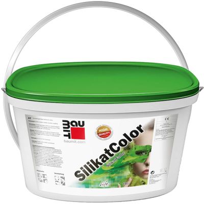 Краска фасадная силикатная BAUMIT SilikatColor Белая база 14 л/22,4 кг