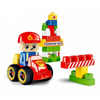 Конструктор пластиковый Пожарная часть 35 дет (Baby Blocks) арт.03907