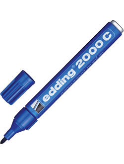 Маркер перманентный EDDING E-2000C/3, синий, 1,5-3мм металлический корпус