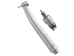 CX207B-SPQ - турбинный наконечник, с кнопочным зажимом, быстросъемный переходник COXO 4-х канальный, стандартная головка | COXO (Китай)