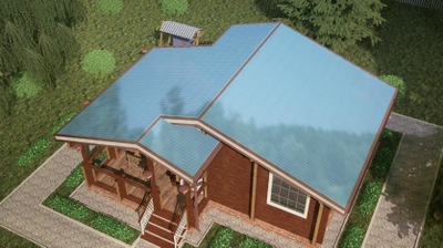 Баня из клееного бруса ПБ-19, 56 м2