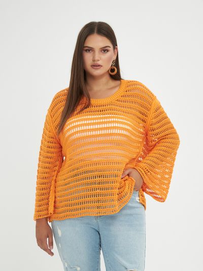 Стильный джемпер для полных женщин