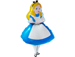 Шар (42''/107 см) Фигура, Девочка Алиса, 1 шт.