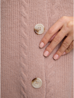 Вязаный удлиненный кардиган оверсайз на пуговицах