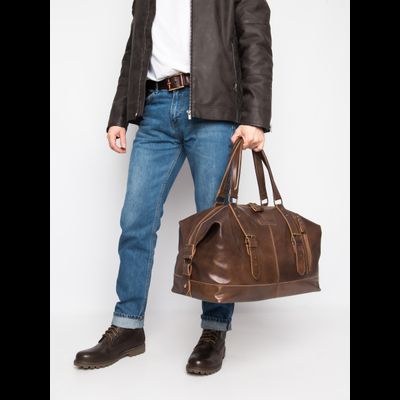 Кожаная дорожная сумка Campora Premium sienna (арт. 
4019-63)