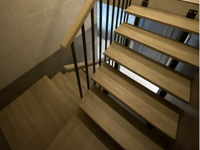 Лестница на металлическом каркасе - проект №212