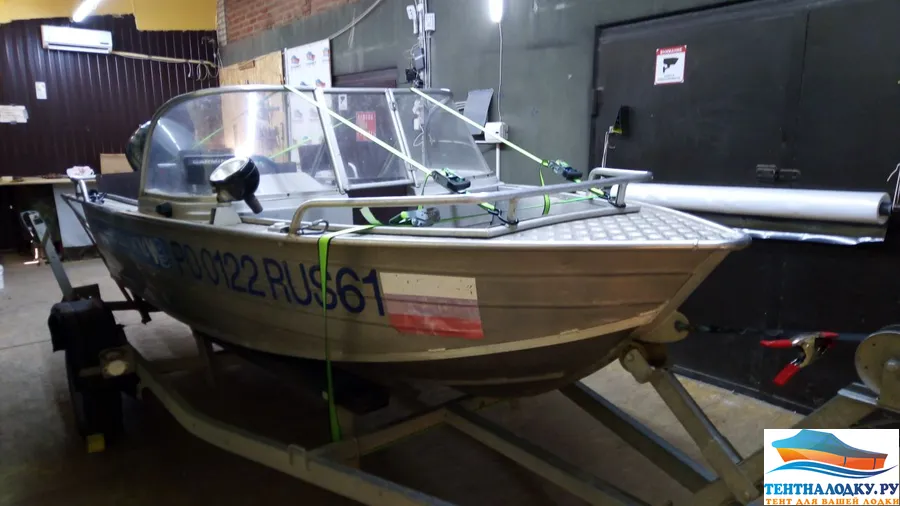 Тент на лодку WYATBOAT 430 MDC (кренолины)