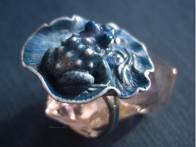 "Сулу, Царевна Морской Пучины", кольцо-лягушка (скульптурная миниатюра)
